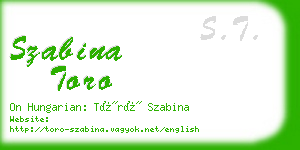 szabina toro business card